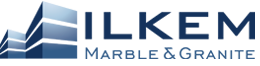 Logo of ilkem marble and granite on a transparent background